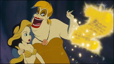 Qui est cette méchante sorcière des mers qui veut prendre le pouvoir au roi Triton en enlevant sa fille Ariel, une petite sirène qu'elle veut échanger contre la couronne de Triton ?