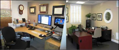 Le bureau de la secrétaire comptable et celui du directeur sont installés au rez-de-chaussée. Comment appelle-t-on cela ?