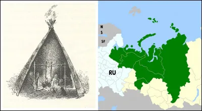 Aux confins nord-est de la Russie d'Europe vivent plusieurs peuples ouraliens, dont les [...]. Partiellement nomades de la toundra, ils construisent des tentes très semblables aux tipis amérindiens, appelés [...]. (Complétez les crochets !)