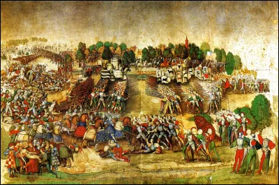 Cette bataille a opposé, les 13 et 14 septembre 1515, le roi François Ier et ses alliés vénitiens aux mercenaires suisses qui défendaient le duché de Milan. François Ier, victorieux, prend le contrôle de la Lombardie et signera avec les cantons suisses la paix perpétuelle de Fribourg le 29 novembre 1516 : c'est ...