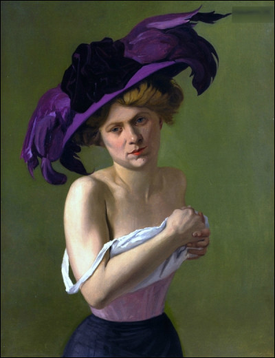 Quel peintre est l'auteur du tableau "Le Chapeau violet" ?