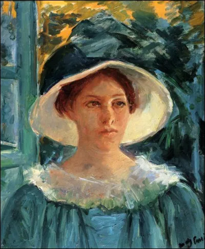 Qui a peint "Jeune femme en plein air vert au soleil" ?