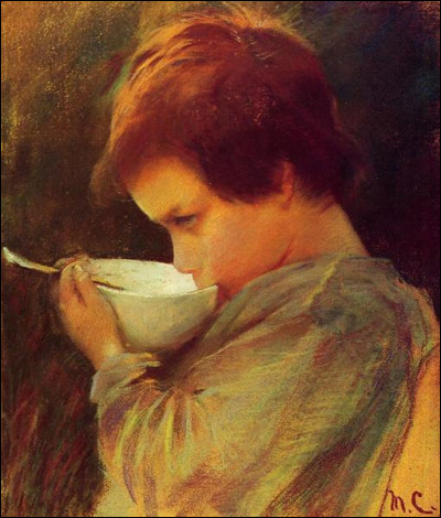 Qui a peint "Enfant à boire du lait" ?