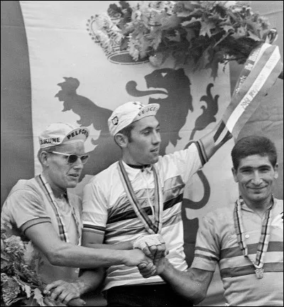 Autre champion belge, Eddy Merckx rejoindra le petit club des triples vainqueurs : en quelle année décroche-t-il son premier titre ?
