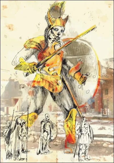 Géant de bronze, gardien chargé de faire le tour de l'île trois fois par jour. Qui est-il ?