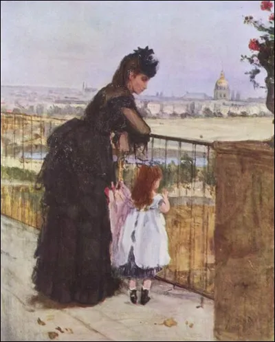 Qui a peint "Femme et enfant sur le balcon" ?