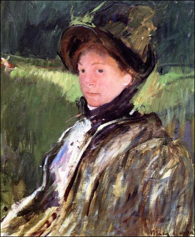 Qui a peint "Lydia Cassatt dans un bonnet vert et un manteau" ?
