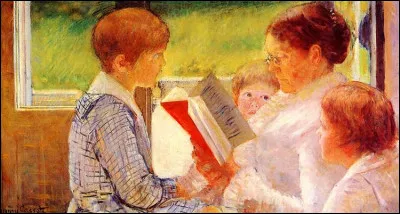 Qui a peint "Mme Cassatt lit à ses petits-enfants" ?