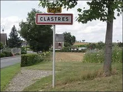 Nous sommes dans les Hauts-de-France, &agrave; l'entr&eacute;e de Clastres. Commune de l'arrondissement de Saint-Quentin, elle se situe dans le d&eacute;partement ...