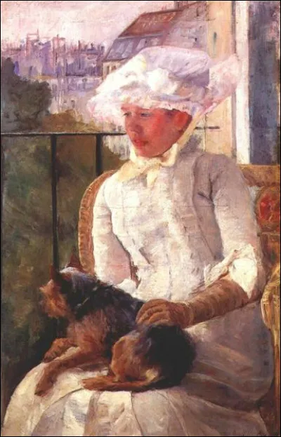 Qui a peint "Susan sur un balcon, tenant un chien" ?