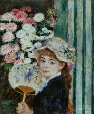 Qui a peint cette jeune fille avec un éventail ?