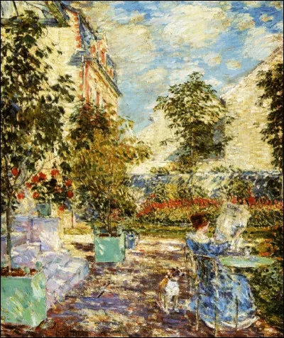 Qui a peint cette femme lisant dans le jardin ?