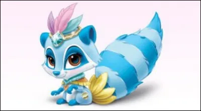 Ce raton-laveur tout bleu est super joli. Il nous fait immédiatement penser à une princesse en rapport avec cet animal. C'est :