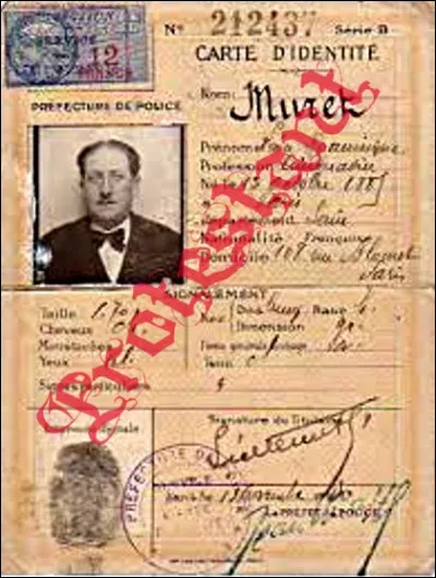 C'est en novembre 1940 que la carte nationale d'identité devient obligatoire. À votre avis ?