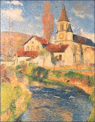 Qui a peint "L'église au bord du ruisseau" ?