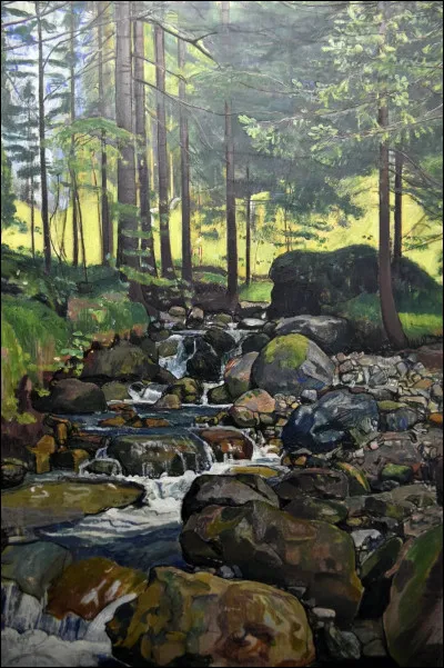 Qui a peint "Ruisseau en forêt de Reichenbach" ?