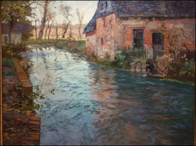 Qui a peint "Une rivière en Normandie" ?
