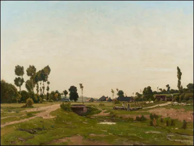 Qui a peint "Conversation près d'un ruisseau" ?