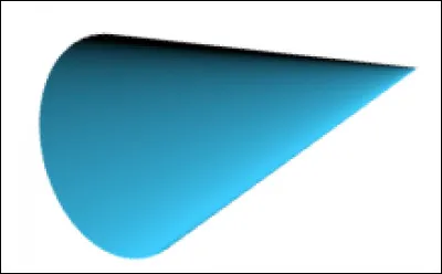 Cette forme est-elle une pyramide à section transversale circulaire ?