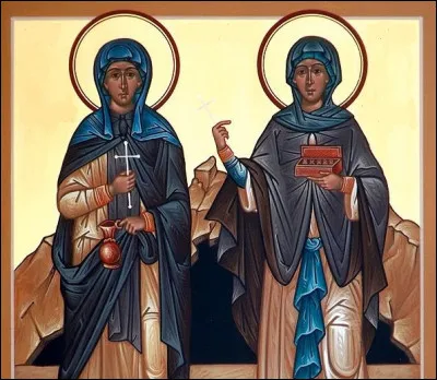 Soeurs nées dans une famille juive de Tarse, sont selon la tradition biblique les premières médecins chrétiennes. Qui sont-elles ?