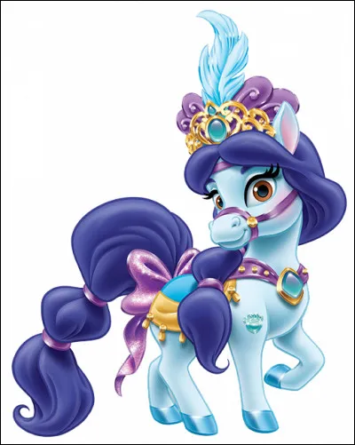 Ce magnifique cheval cache une princesse aussi belle que lui.