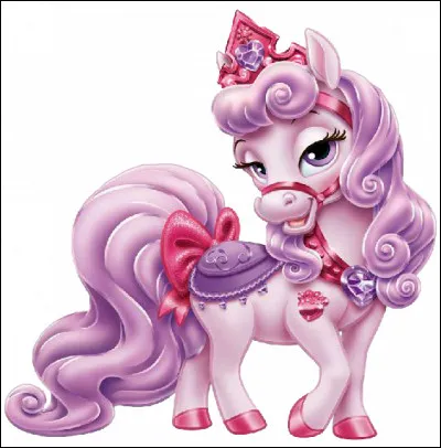 Ce cheval tout violet est la princesse :