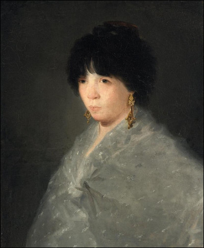 Quel peintre espagnol a réalisé le tableau "Femme au châle gris" ?