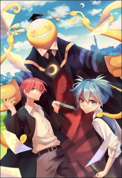 Le gâteau de Koro-Sensei était au(x)/à la.....