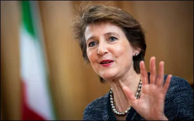 Simonetta Sommaruga.
Période : depuis le 1er janvier 2020.
Parti politique : Parti socialiste (PSS).
Tendance : socialisme - social démocratie - anti capitalisme - pro européen.