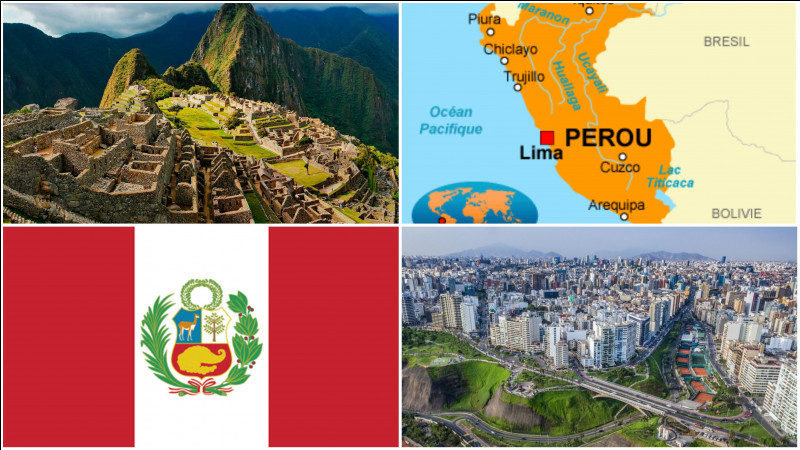 Pérou ~ C'est un pays bien connu. Il se situe en Amérique du Sud et sa capitale est Lima. Ce que vous voyez en photographie est le Maccu Pichu, site archéologique érigé par le peuple _____.