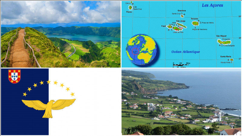 Les Açores ~ J'aime aussi les îles Canaries. Peu importe. Ce très joli archipel de l'Atlantique Nord a tout pour plaire. Il fait partie de la Macaronésie et c'est une région autonome. À quel pays appartient-il ?