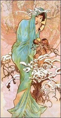Quel peintre reprsentant de l'Art nouveau a ralis 'L'hiver' ?