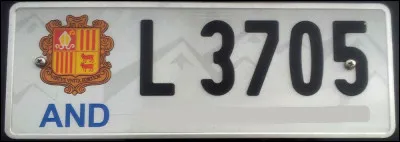 De quel pays provient cette plaque d'immatriculation ?