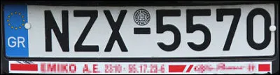 De quel pays provient cette plaque d'immatriculation ?