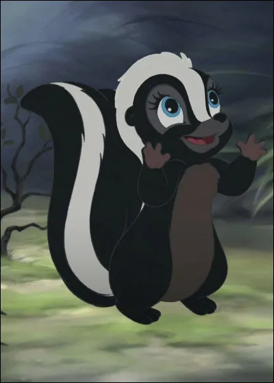 Quel est le nom de la moufette dans "Bambi" ?