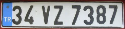 De quel pays provient cette plaque d'immatriculation ?