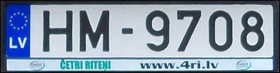 De quel pays provient cette plaque d'immatriculation ?