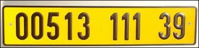 De quel pays provient cette plaque d'immatriculation ? Indice : DZ