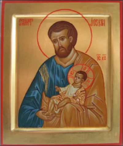 Quel est cette image qui représente un personnage saint dans la tradition chrétienne ?