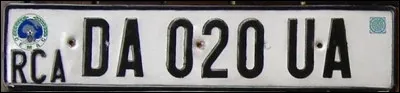 De quel pays provient cette plaque d'immatriculation ?