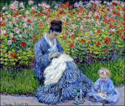 Qui a peint "Camille Monet et un enfant dans le jardin de l'artiste à Argenteuil" ?