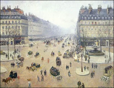Qui a peint "Avenue de l'Opéra, Place du Théâtre Français" ?