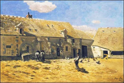 Qui a peint "Cour de ferme à Chailly" ?