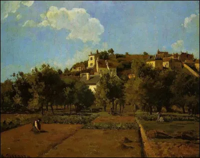 Qui a peint "Les Jardins de l'Hermitage, Pontoise" ?