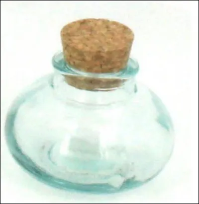 Quel est ce r&eacute;cipient, une bouteille aux contours arrondis ?