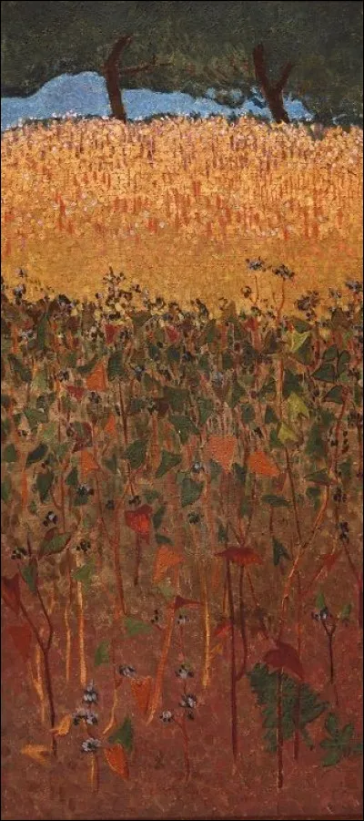 Qui a peint "Champ de blé d'or et de sarrasin" ?