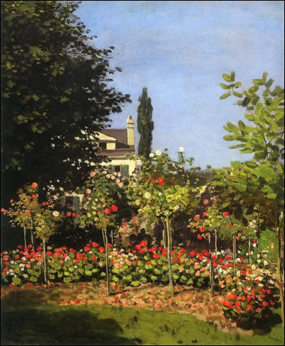 Qui a peint "Jardin fleuri à Sainte-Adresse" ?