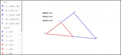 Le Théorème de Thalès calcule que...
