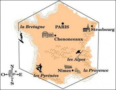 La carte de France est souvent comparée à une figure géométrique. Laquelle ?