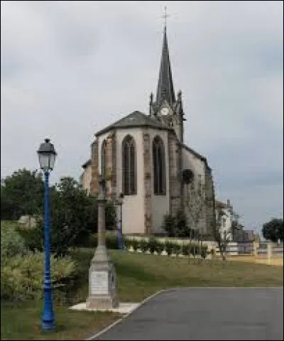 Vous avez sur cette image l'&eacute;glise Saint-&Egrave;vre de Juvaincourt. Village Vosgien, il se situe en r&eacute;gion ...
